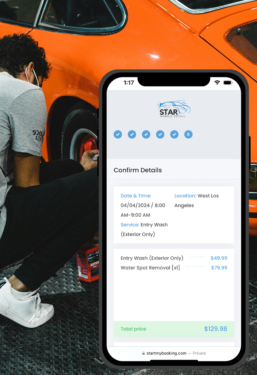 Spring Detailing Booking Car Detailing Website Design & Scheduling Booking Services